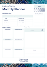 Free Path to Clarity Monthly Planner