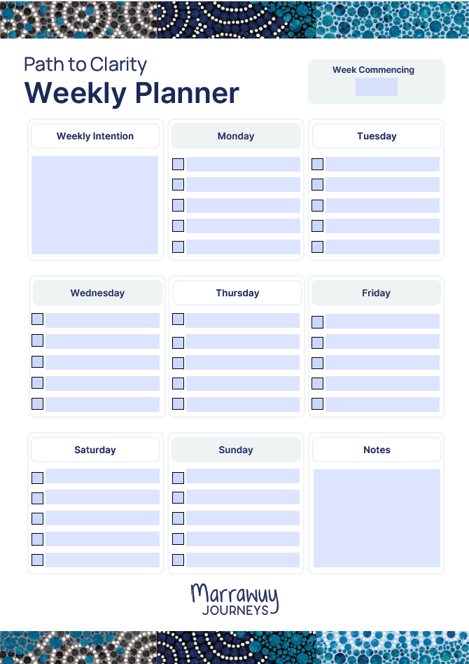 Path to Clarity Weekly Planner (Paid Version)